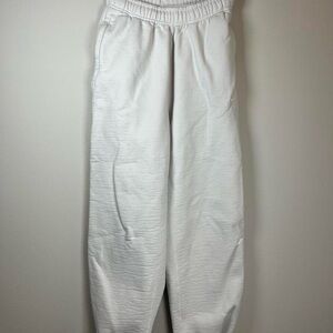 White Nike Solo Swoosh Sweatpants